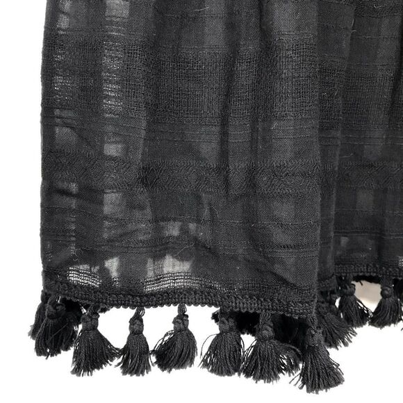 LOFT Black Tassel Hem Peasant Mini Skirt - Picture 7 of 12